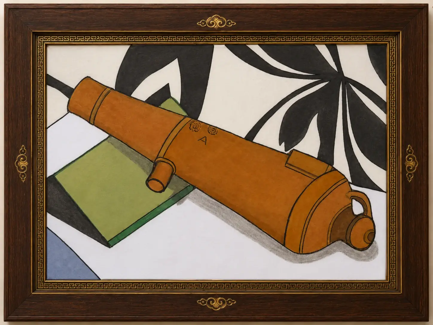 Humen Fort Cannon — Chinese Fabric Applique Wall Art